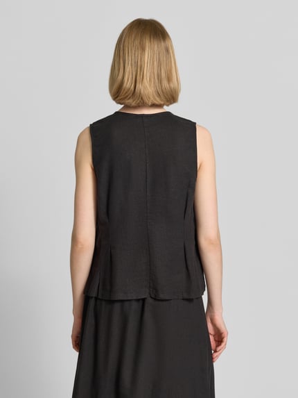 ICHI Weste aus Leinen-Viskose-Mix Modell 'LINNO' Black 5