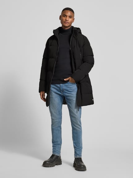 Cars Jeans Gewatteerd jack met capuchon, model 'KYLLER' Zwart - 1