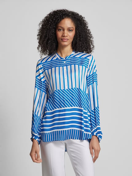 Seidensticker Bluse mit Allover-Muster Blau 4