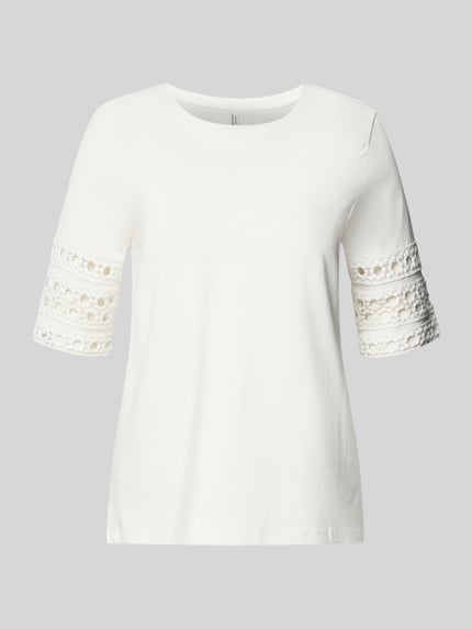VERO MODA męski t-shirt o kroju regular fit z czystej bawełny model 'IVACY' Biały 2