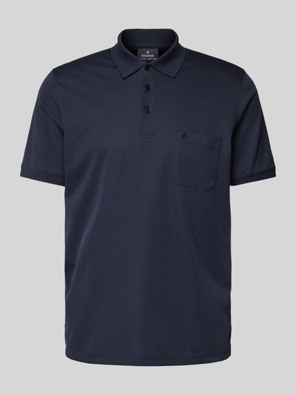 RAGMAN Regular Fit Poloshirt mit Brusttasche Marine 2