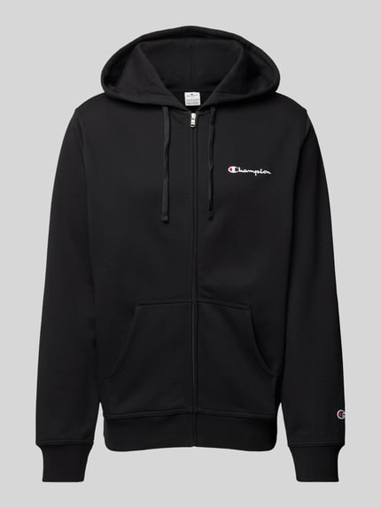 Champion Sweatjacke mit Label-Stitching Black 2