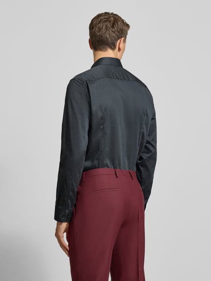 Jake*s Regular Fit Business Hemd aus Baumwolle mit Kentkragen Mittelgrau 5