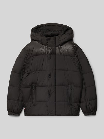 Tommy Hilfiger Teens Regular Fit Steppjacke mit abnehmbarer Kapuze Black 1