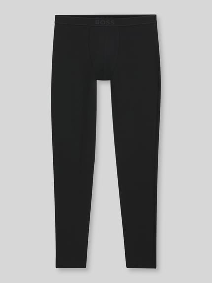BOSS Slim Fit Lange Unterhose aus Baumwoll-Mix Modell 'Long John' Black 2