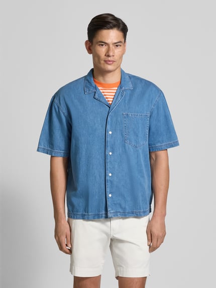 ARMEDANGELS Oversized jeansoverhemd van een mix van katoen en lyocell Jeansblauw - 4