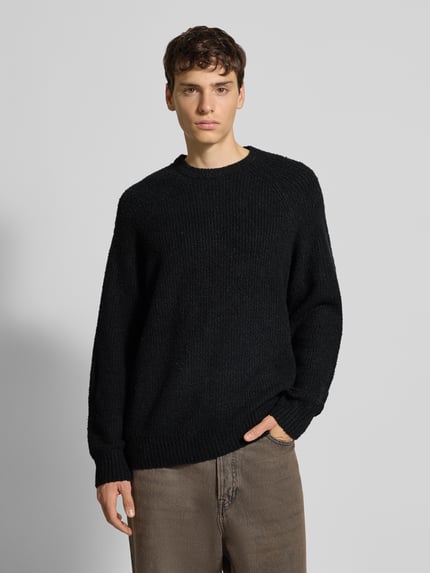 ONLY & SONS Relaxed Fit Strickpullover aus Baumwoll-Mix Modell 'DALE LIFE' Black 4
