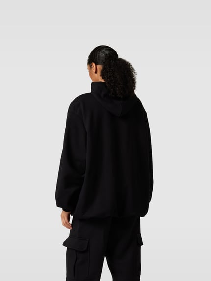The Mannei Bluza z kapturem o kroju oversized z wyhaftowaną marką Czarny 5