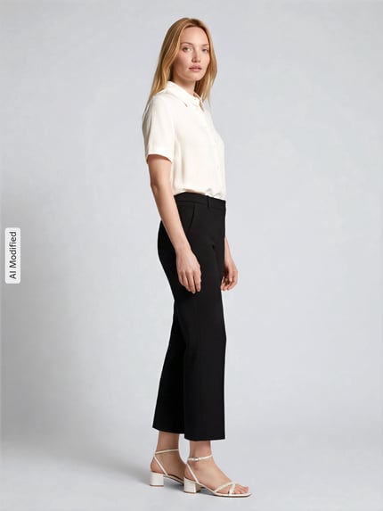 Stehmann Straight Fit Culotte aus Viskose-Mix Modell 'Fenja' Black 1