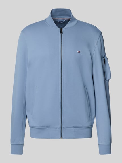 Tommy Hilfiger Relaxed Fit Sweatjacke aus Baumwoll-Mix Hellblau 2
