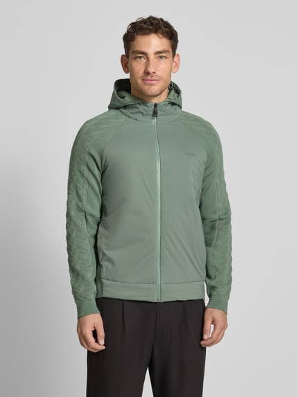 BOSS Green Regular Fit Strickjacke mit Schurwoll-Anteil Modell 'MIRROR HY' Lind 4