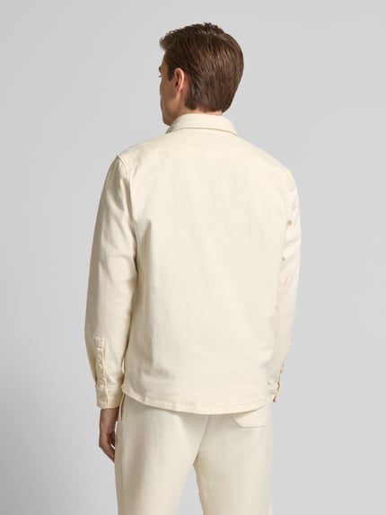 JOOP! COLLECTION Regular Fit Hemdjacke mit Brusttasche Modell 'Kalan' Offwhite 5