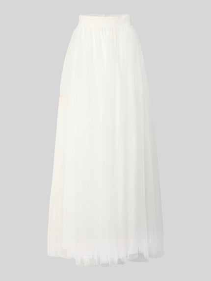 LUXUAR FASHION Brautrock aus Mesh Offwhite 2