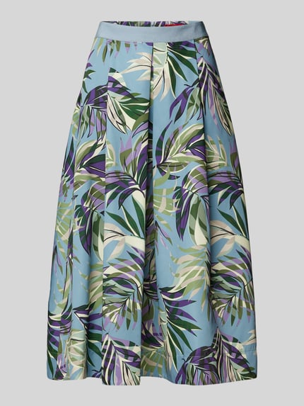 MAX&Co. Midirok met stolpplooien, model 'RISATA' Lichtblauw - 2
