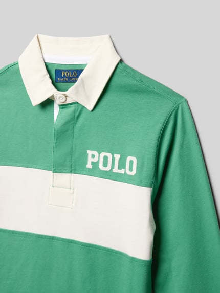 Polo Ralph Lauren Teens Bluza z kołnierzykiem typu kent model ‘RUGBY’ Zielony 2