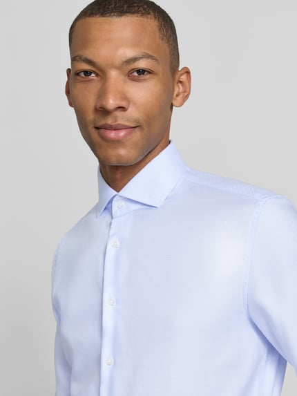 Seidensticker Slim Fit Businesshemd mit Kentkragen Bleu 3