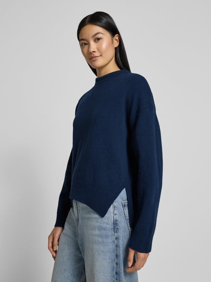 DRYKORN Oversized Strickpullover mit gerippten Abschlüssen Dunkelblau 3