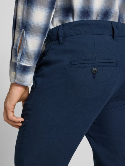 JACK & JONES Spodnie o kroju tapered fit z wpuszczanymi kieszeniami model 'STACE' Granatowy 3