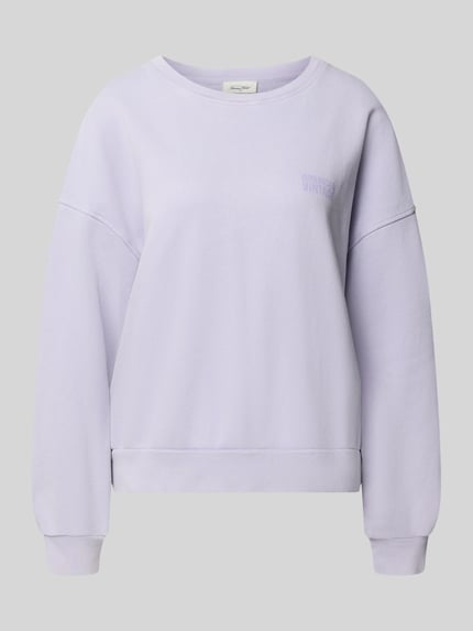 Productfoto, Relaxed Fit Sweatshirt uit puur katoen Model 'JITBAY' van American Vintage in lichtpaars met labeldetail, dames sweatshirt