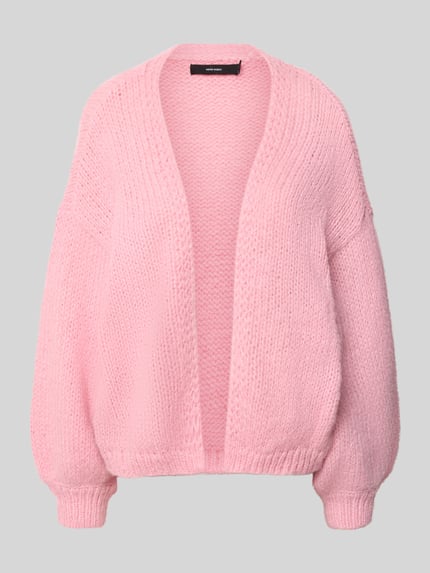 Produktfoto, rosa Loose Fit Strickjacke mit Ballonärmeln Modell 'MAYBE' von VERO MODA, grobe Strickstruktur, Damen Strickjacke