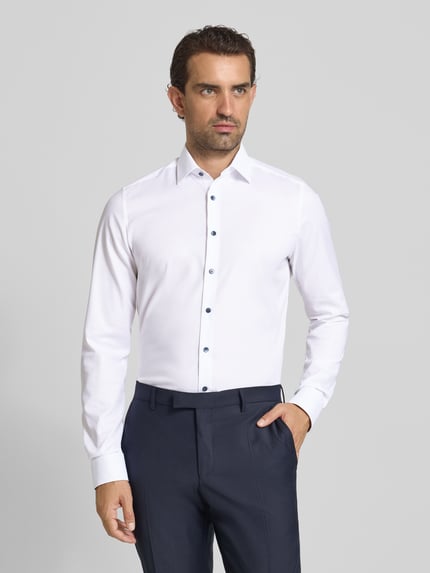 OLYMP Level 5 slim fit zakelijk overhemd met extra lange mouw Wit - 4