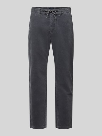MCNEAL Tapered Fit Cordhose mit Strukturmuster Mittelgrau 2