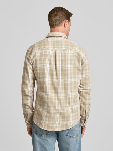 MCNEAL Relaxed Fit Freizeithemd aus Flanell mit Kentkragen Mud 5