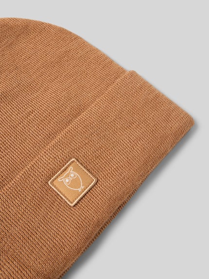 KnowledgeCotton Apparel Mütze aus reiner Wolle Modell 'Merino' Senf 2