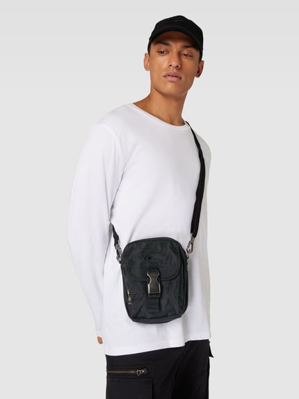 camel active Schoudertas met logostitching, model 'Journey Reporter' Zwart - 1