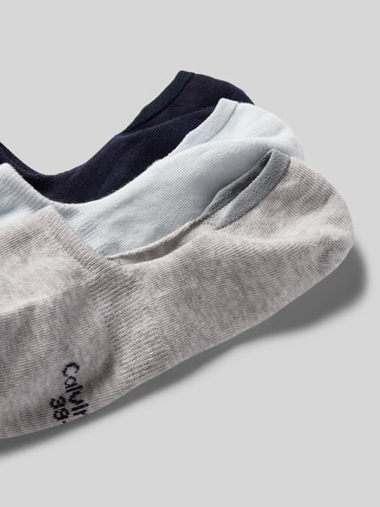 CK Calvin Klein Footies met gestikt logo model 'Footie' in set van 3 Lichtblauw - 2