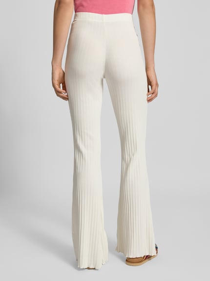 OH APRIL Flared cut broek met elastische band, model 'Lyle' Offwhite - 5