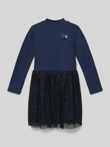DANAMADE Jurk in 2-in-1-look, model 'HILLA' Marineblauw - 1