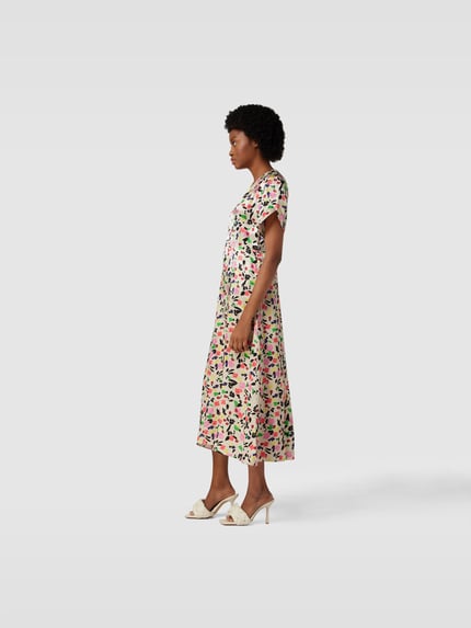 BAUM & PFERDGARTEN Midi-jurk met all-over motief Lichtroze - 1