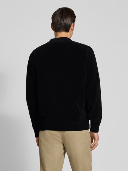 BOSS Orange Sweter z kołnierzykiem polo Kipolo Czarny 5