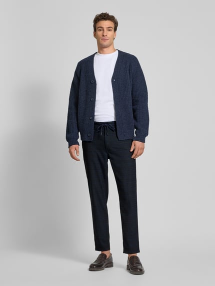 BOSS Orange Tapered fit chino met strikceintuur Marineblauw - 1