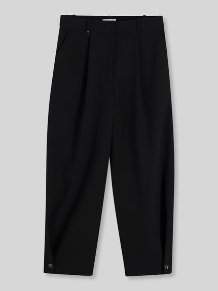 Tommy Hilfiger Barrel Fit Bundfaltenhose mit Viskose-Anteil Black 2