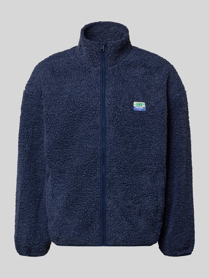 American Vintage Sweatjacke Modell 'HOKTOWN' mit Logo-Patch Dunkelblau 2