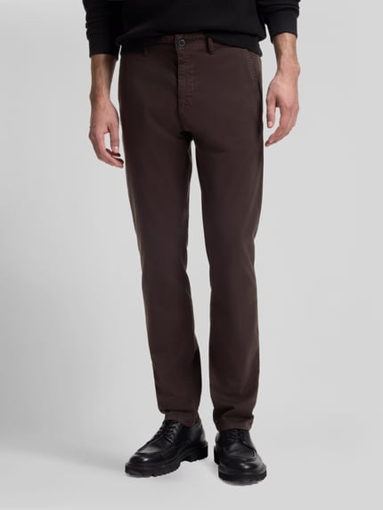 BOSS Orange Slim Fit Chino aus Baumwoll-Mix Modell 'Chino Slim' Dunkelbraun 4