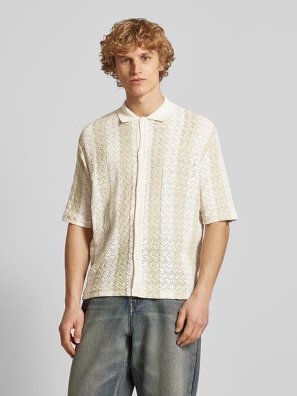 JACK & JONES Regular Fit Freizeithemd mit Polokragen Modell 'TYLER' Beige 4