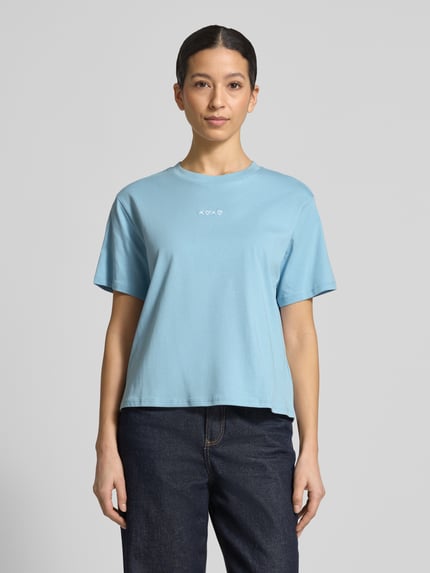 Tom Tailor Denim Boxy fit T-shirt van puur katoen Lichtblauw - 4
