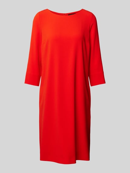 windsor. Knielanges Kleid in unifarbenem Design mit 3/4-Arm Rot 2