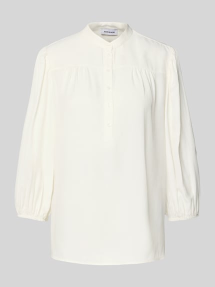 MORE & MORE Blusenshirt mit kurzer Knopfleiste Offwhite 2