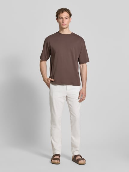 Tom Tailor Gerade Hose aus Leinen-Baumwoll-Mix Beige 1