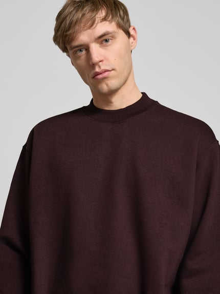 Weekday Relaxed Fit Sweatshirt aus Baumwoll-Mix Pflaume 3