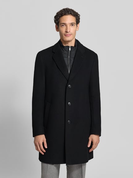 BOSS Mantel mit herausnehmbarer Steppweste Modell 'C-Hyde BIB' Black 4