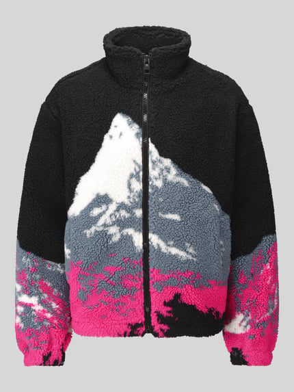 ONLY & SONS Teddyjacke mit großem Bergmotiv Black 2