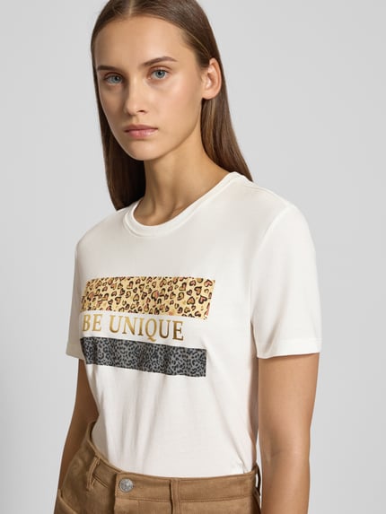 ONLY T-shirt o kroju regular fit z czystej bawełny model ‘TANYA LIFE’ Biały 3
