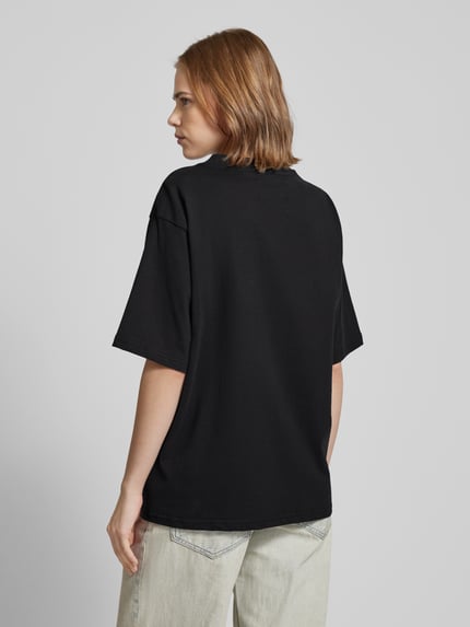 Low Lights Studios Oversized T-shirt met labelprint, model 'LIGHTNING' Zwart - 5