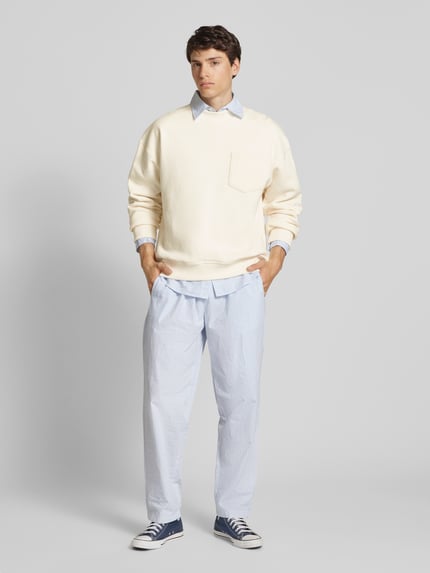 BLKVIS Sweatshirt met borstzak Offwhite - 1