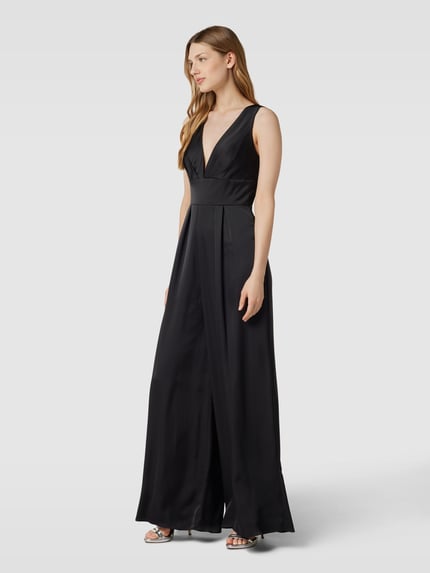 Mascara Jumpsuit met V-hals Zwart - 4